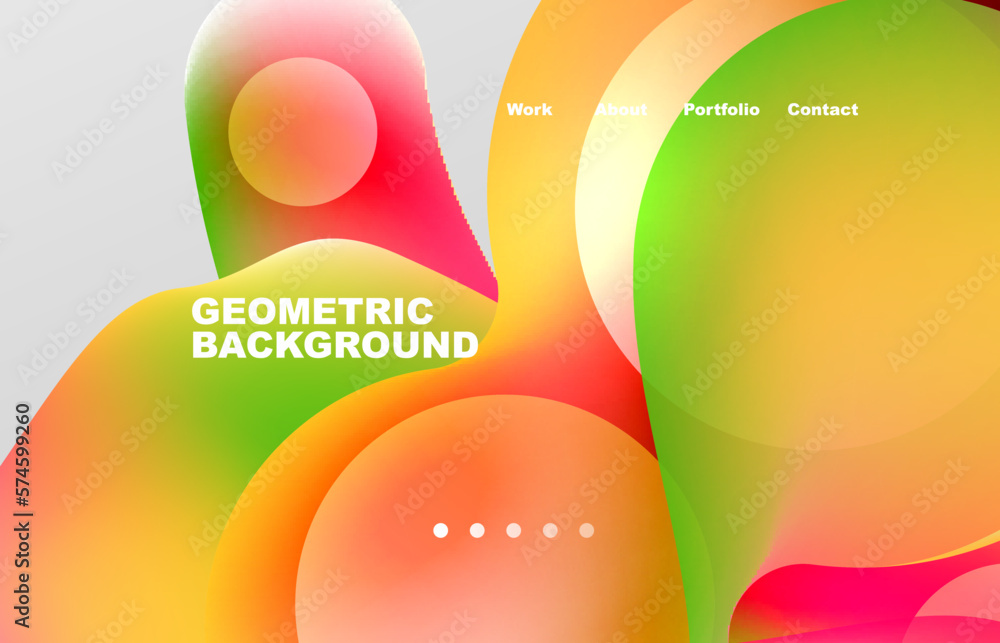 Fototapete abstract liquid background for your landing page design. web page for website or mobile app wallpape
