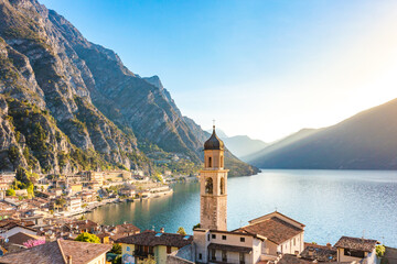Limone sul Garda, Garda Lake, Lombardy, Italy - obrazy, fototapety, plakaty