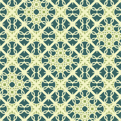 Seamless pattern with floral design. Talavera tiles with flower shape.