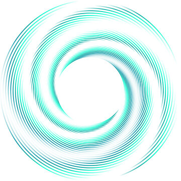 Turquoise sea green swirl frame, spin spiral twistes shape. Vector teal frame on white. Helix empty border frame.