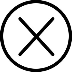 Fototapeta premium There is an X in the center of the black circle.