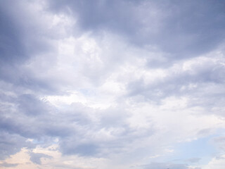 Obraz premium White, fluffy clouds in blue sky. Background from clouds.