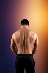 Fototapeta premium Handsome muscular sporty man model