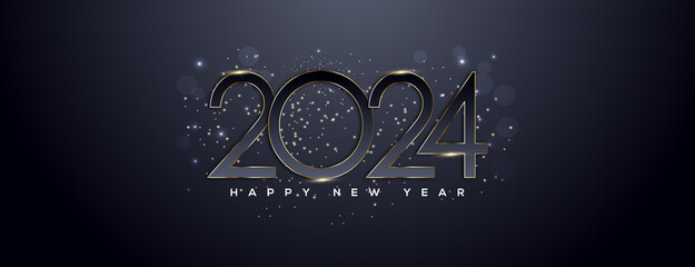 Happy New Year 2024 Greeting Card