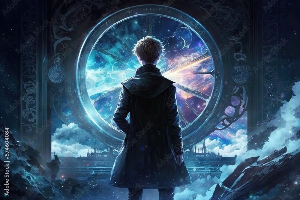 Poster mystic messenger at the edge of the horizon- wonders from beyond time and space generative ai