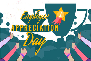 Obraz premium Happy Employee Appreciation Day, Employee of the month, vector design