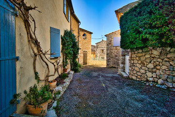 Bauduen town (Gorges du Verdon) in the Provence-Alpes-Côte d'Azur region, France