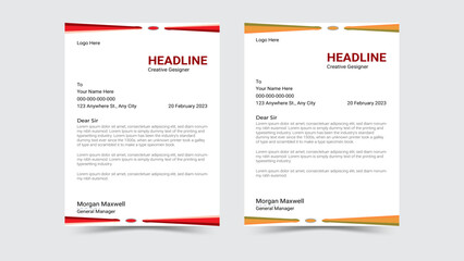 Modern Creative & Clean business style luxury letterhead bundle of your corporate project design.set to print with vector & illustration. corporate letterhead bundle.