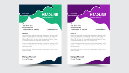 Modern Creative & Clean business style luxury letterhead bundle of your corporate project design.set to print with vector & illustration. corporate letterhead bundle.