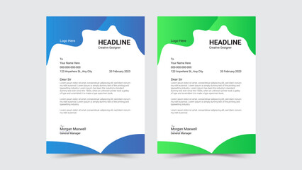 Modern Creative & Clean business style luxury letterhead bundle of your corporate project design.set to print with vector & illustration. corporate letterhead bundle.