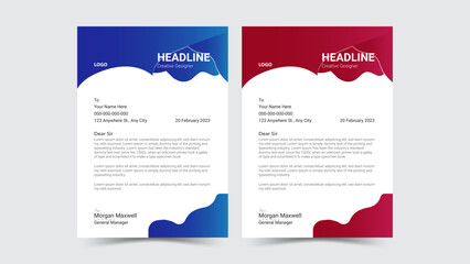 Modern Creative & Clean business style luxury letterhead bundle of your corporate project design.set to print with vector & illustration. corporate letterhead bundle.