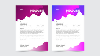 Modern Creative & Clean business style luxury letterhead bundle of your corporate project design.set to print with vector & illustration. corporate letterhead bundle.