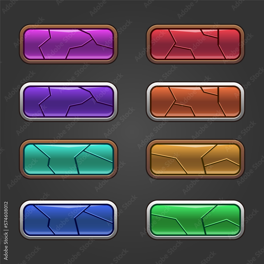 Poster colorful broken buttons with broken texture design vector
