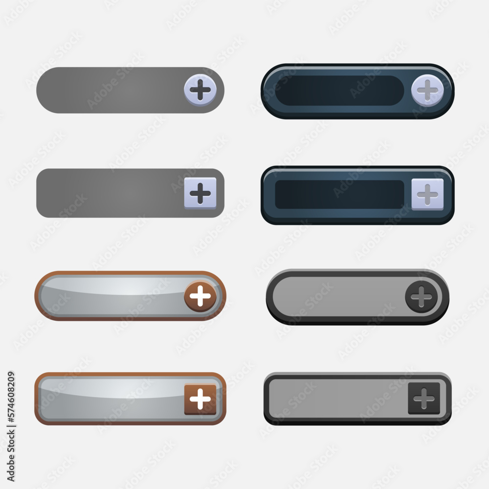 Poster game items amount interface set