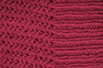 Organic knitted background with detail weave threads.