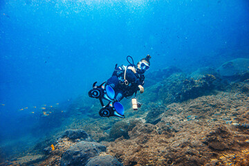 Fototapeta na wymiar diving