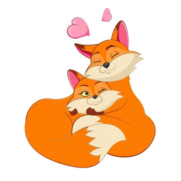 Foxes Embrace Love