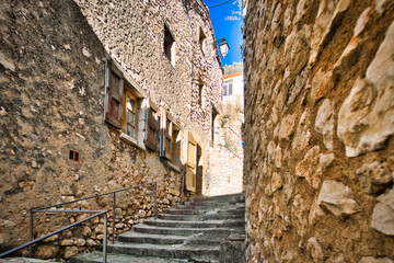 Bauduen town (Gorges du Verdon) in the Provence-Alpes-Côte d'Azur region, France