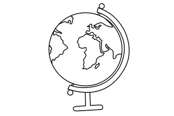 Globe lina art vector illustration  © Berti