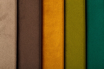 Fototapeta premium Different samples of velvet fabric