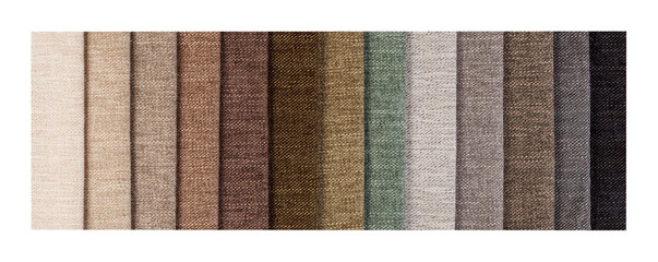 Different samples of textured fabric