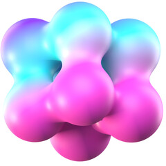 holographic abstract 3d shape
