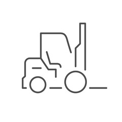 Forklift loader line outline icon
