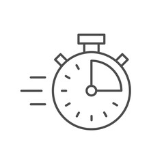 Speed and stopwatch line icon