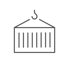 Container loading line outline icon
