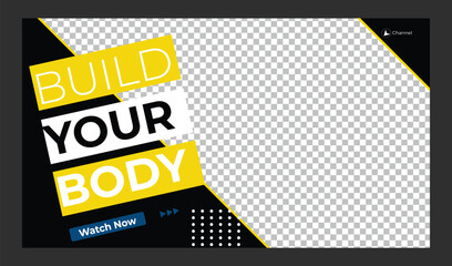 Youtube thumbnail for live workshop promotion template