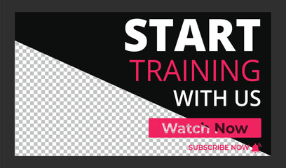 Youtube thumbnail for live workshop promotion template