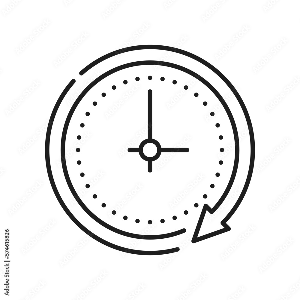 Poster Alarm stopwatch isolated clock timer outline icon