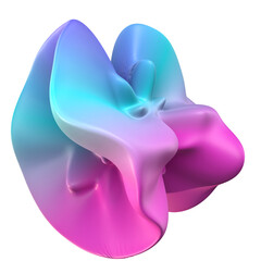 holographic abstract 3d shape