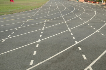 running track beside the stadium use in competition