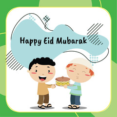 Cute and kawaii flashcard with Islamic theme for children. Colorful Islamic education for kids. Ready to print card. Printable game card. Vector illustration.