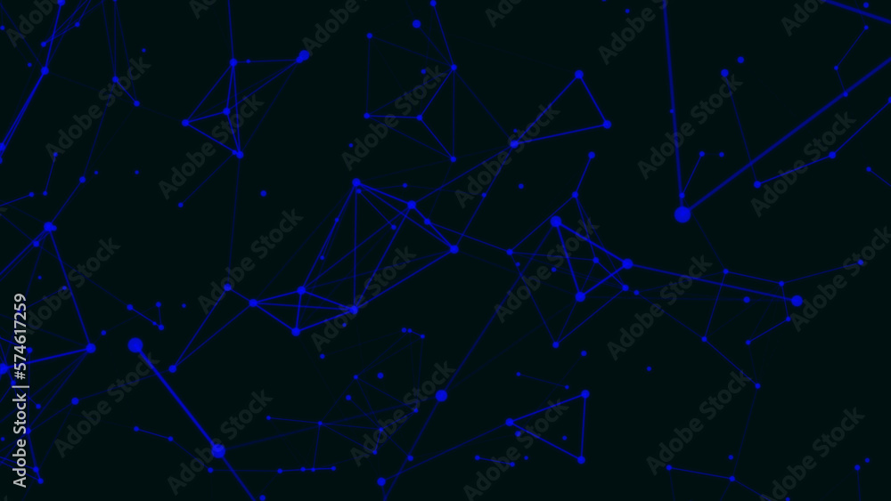 Poster abstract digital connection dots and lines. digital data visualization. abstract digital technology.