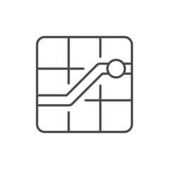 Route scheme line outline icon