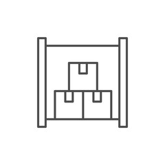 Box storage line outline icon