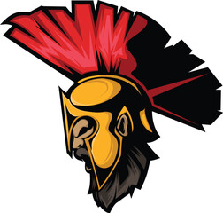  illustration vector graphic of warrior head mascot good for logo sport ,t-shirt ,logo