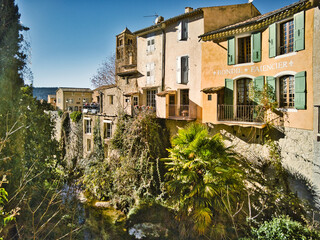 Moustiers Sainte Marie town (Gorges du Verdon) in the Provence-Alpes-Côte d'Azur region, France