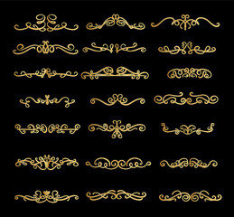 Set of elegant design elements for decorative vector illustration