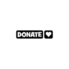 Obraz premium Donate Silhouette Icon isolated on white