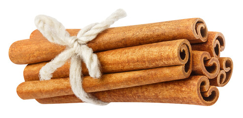 Delicious cinnamon sticks cut out