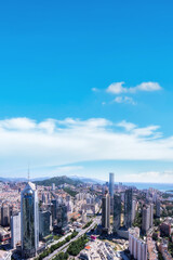 Obraz premium Aerial photography of modern urban architecture scenery in Qingdao, China