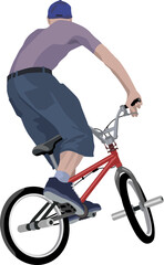 young man on bmx bike - 574621410