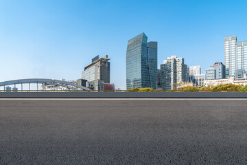 Fototapeta na wymiar Modern architecture office building in the southern business district of Ningbo