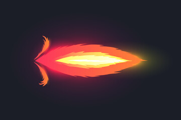 Cartoon laser gun beam. Alien combat weapon rays. Futuristic shot effect. Destructive plasma flow. Bomb blaster attack explosion.  game element