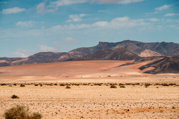 Fototapeta na wymiar distant mountains in desert