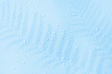 drops on a pastel blue background with place for text