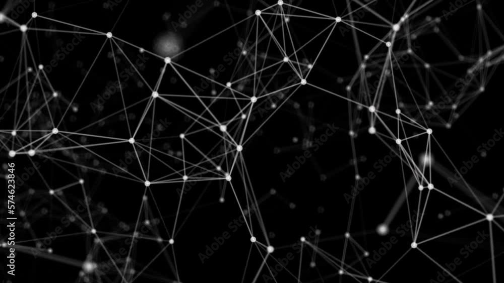 Poster lines plexus, digital plexus of glowing lines and dots. abstract background. ultra wide illustration